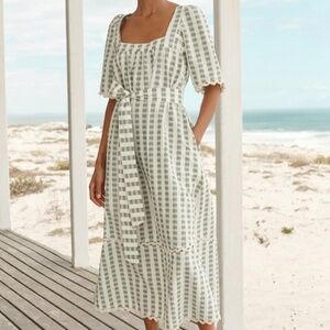 Wiggy Kit Bastide Green Gingham Dress XS